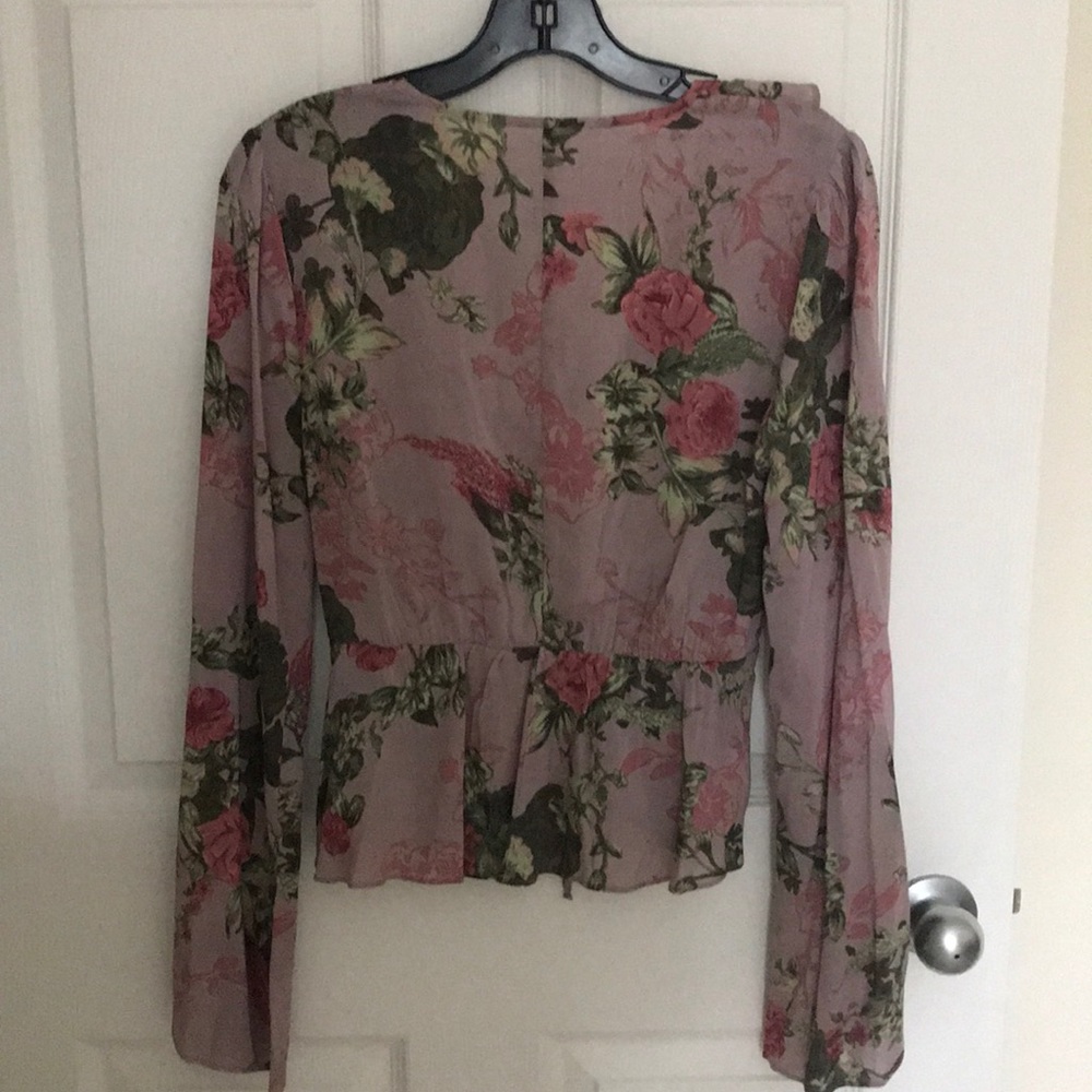 BCBG Ruffle Tie Top - Picture 3 of 6